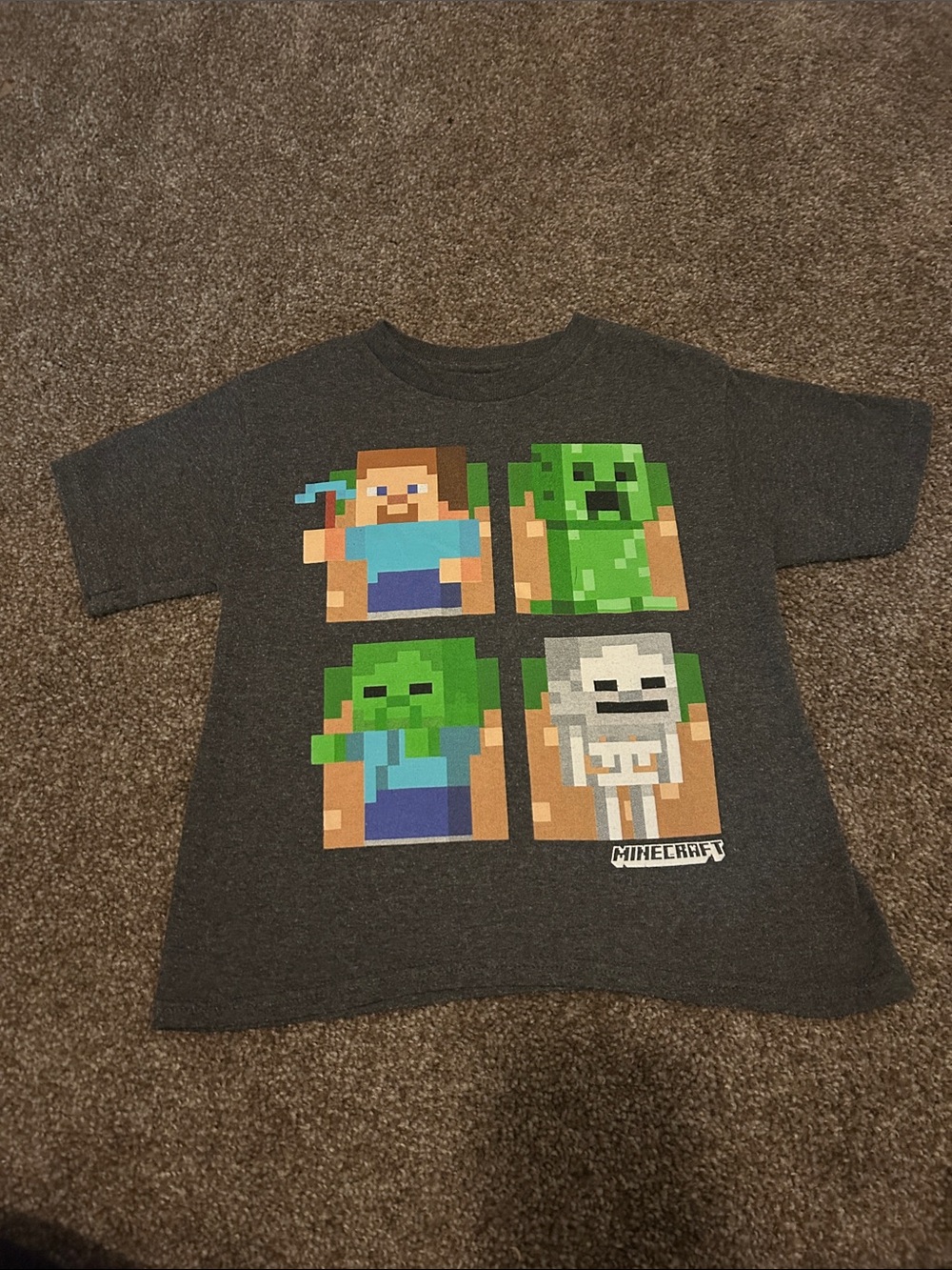 Kids' Dark Gray Graphic Tee - Creeper & Characters